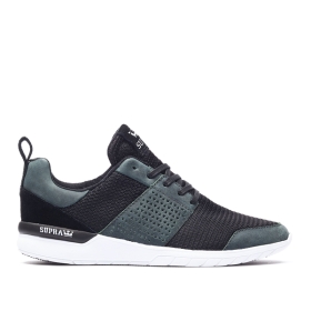 Supra Mens SCISSOR Low Top Shoes Deep Teal/Black/Translucent | US-38774